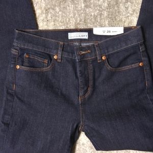 LOFT petite dark blue jeans size 2P/26 skinny